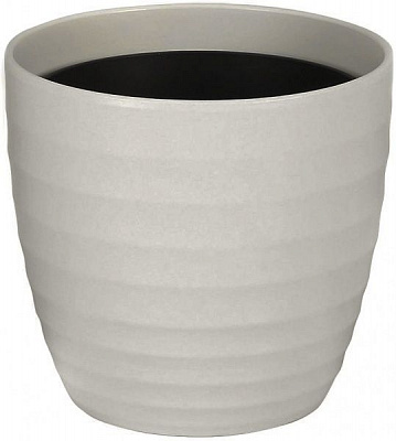 Кашпо керамическое Scheurich с техническим горшком круглый 7л антрацит 