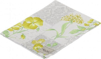 Серветка La Nuit Нарцис 45x35 см сірий із жовтим