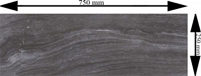 Плитка Allore Group Travertine Anthracite W M 25x75 NR Satin 1