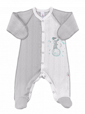 Комбинезон для мальчика ТМ Софія Зайчик ловит звезду р.50 серый 350150 