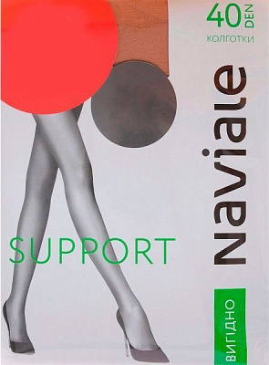 Колготки жіночі Naviale 1003 Support 40 (2 +1) 3 Black р. 3 40 den 3 пар