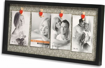Мультирамка Velista на 4 фото чорна 10x15 см