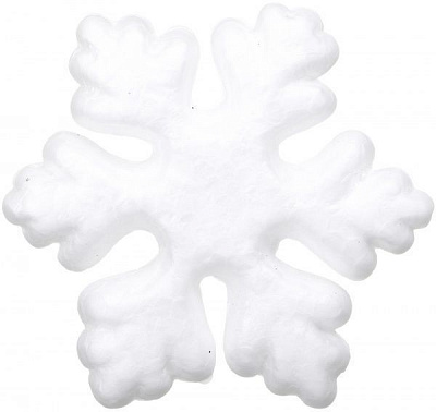 Декоративний виріб з пінопласту у вигляді сніжинки 8 см 1 шт. Річ-Ленд