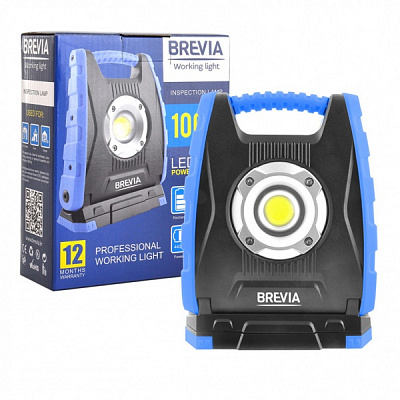 Ліхтарик-лампа Brevia 11410 LED 10W COB 1000lm, 4400mAh блакитний