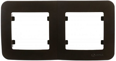 Рамка двухместная Makel Lillium Natural горизонтальная коричневый