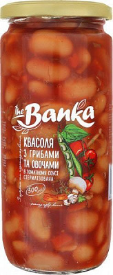 Фасольthe Banka с грибами и овощами в томатном соусе 500 г