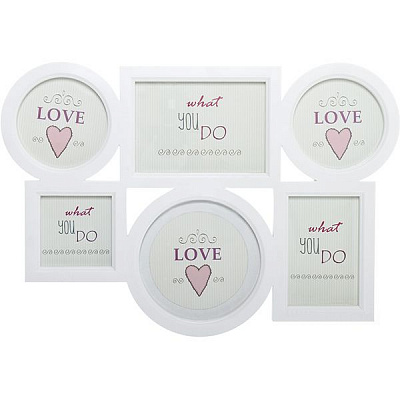 Фоторамка Колаж Мікс 7 шт біла