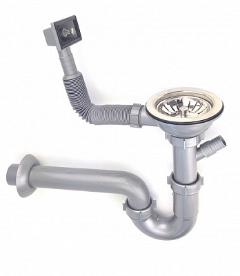 Сифон ScandiSPA прямоточный трубный с переливом NS0240