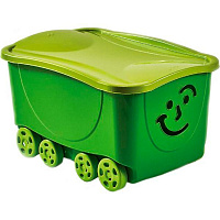 Контейнер для зберігання іграшок Mazzei 5584 MZ «Посмішка» 47,5 л зелений 320x580x390 мм