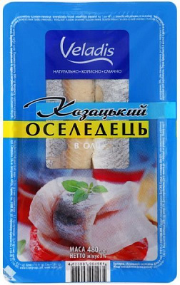 Оселедець Veladis філе в олії Матьє Козацький 240 г