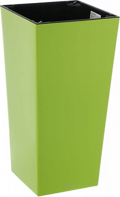 Горщик пластиковий Plastkon ELISE глянцевий квадратний 52,2л салатовий