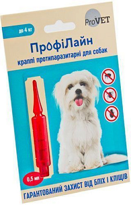Капли Профилайн для собак до 4 кг