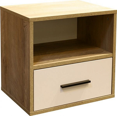 Тумба приліжкова Міто МІ 8 білий/дуб ендгрейн/лате