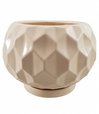 Горшок керамический Резон Калачик круглый 1,4 л персиковый (Р281пер) 