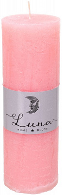 Свеча Рустик цилиндр розовый Rose C5516-169 Luna
