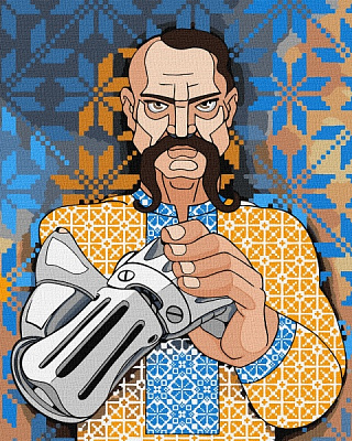 Картина по номерам Люди Украинский киборг 40х50 см 40x50 см Идейка 