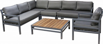 Комплект металевих меблів Mix Line Сантарен кутовий з подушками сірий