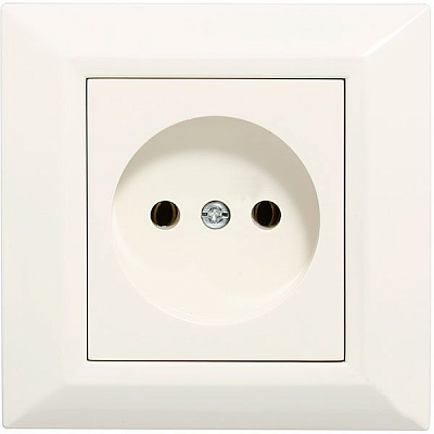 Розетка Underprice Vesta без заземления кремовая