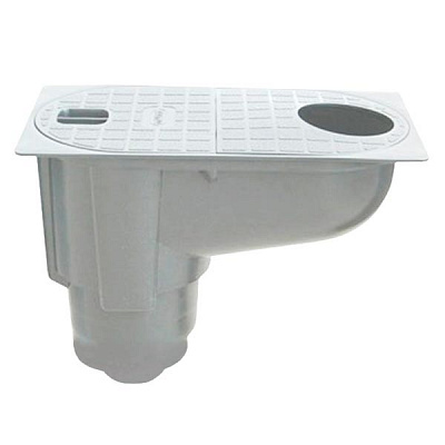 Дождеприемник пластиковый с вертикальным водоотводом Standartpark серый