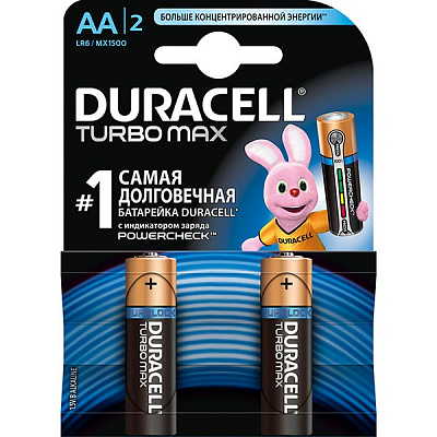 Батарейка Duracell LR06 МХ1500 Turbo 2 шт