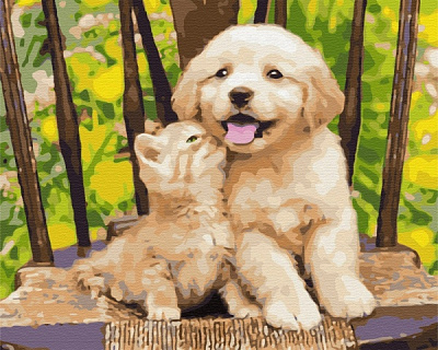 Картина за номерами Маленькі друзі PBS39280 40x50 см Brushme