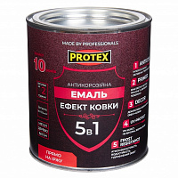 Эмаль Protex 5 в 1 з эффектом ковки Hammer Line серый шелковистый мат 0,75кг