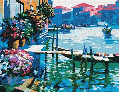 Картина по номерам Цветущая Венеция BookOpt 