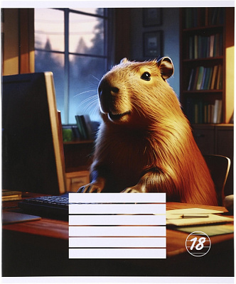 Зошит шкільний Capybara_25 18 аркушів лінія Nota Bene