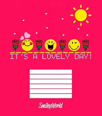 Тетрадь школьная 12 листов в клетку 2 Smiley