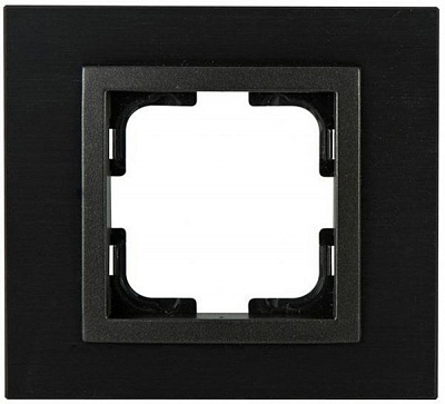 Рамка одноместная Mono Style Aluminium горизонтальная графит 107-820000-160