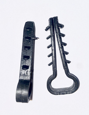 Дюбель-ялинка плоский UP! (Underprice) затискач 8x4 мм 100 шт. чорний