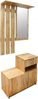 Прихожая с зеркалом Пехотин Ивона 1916х800х380 мм дуб тахо