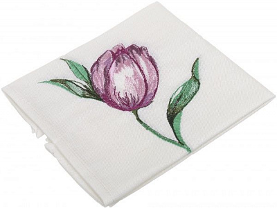 Комплект салфеток Эдельвика «Тюльпаны розовые» 61-19/00 32x32 см льняной 