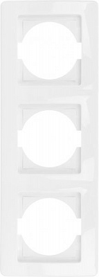 Рамка трехместная TEM Ekonomik вертикальная белый 4324153