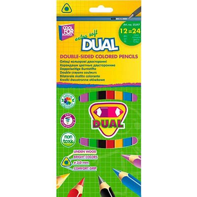 Карандаши цветные Extra Soft двусторонние Cool For School