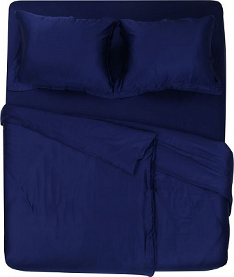 Комплект постельного белья Bamboo семейный темно-синий La Nuit 