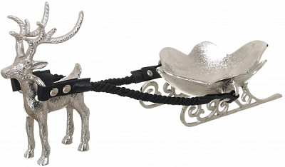 Статуэтка оленья упряжка 56x24x20 14377