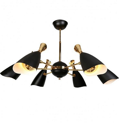 Люстра подвесная Hopfen 6x40 Вт E27 черный ALER 6 LOFT 