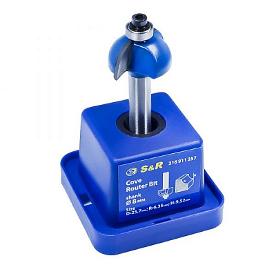 Фреза кромочная калевочная S&R 25.7х6,35х9,52 мм хвостовик 8 мм 216911257