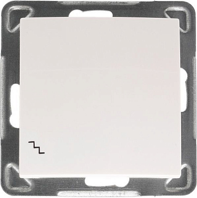 Вимикач прохідний одноклавішний Ospel Impresja без підсвітки 16 А 250В IP20 кремовий