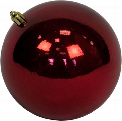 Куля пластикова Девілон d120 однотонна глянцева червоний