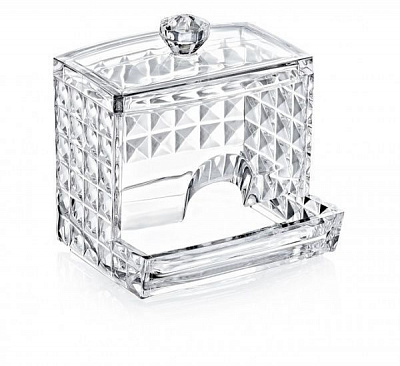 Органайзер настольный под ватные палочки Diamond FT-025 прозрачный 