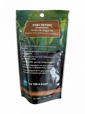 Удобрение минеральное Хобби Петерс Укоренитель 10-52-10-2MgO+Te 200 г