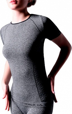 Футболка Giulia T-SHIRT MANICA CORTA SPORT MELANGE 01 T-SHIRT MANICA CORTA SPORT MELAN L сірий меланж