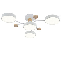 Люстра світлодіодна Victoria Lighting з пультом 75 Вт білий/дерево Hindi/PL4 white