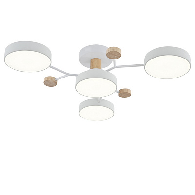 Люстра светодиодная Victoria Lighting с пультом 75 Вт белый/дерево Hindi/PL4 white