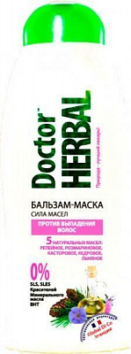 Бальзам-маска Dr Herbal Сила олій Проти випадіння 400 мл