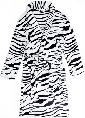 Халат женский La Nuit Виола р. XL черный с белым 