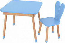 Комплект стол и стул ArinWOOD Зайчик Table с ящиком пастельно синий 04025 