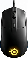 Мишка SteelSeries Rival 3 USB Gaming mouse Optical Ergonomic Backlit Black 